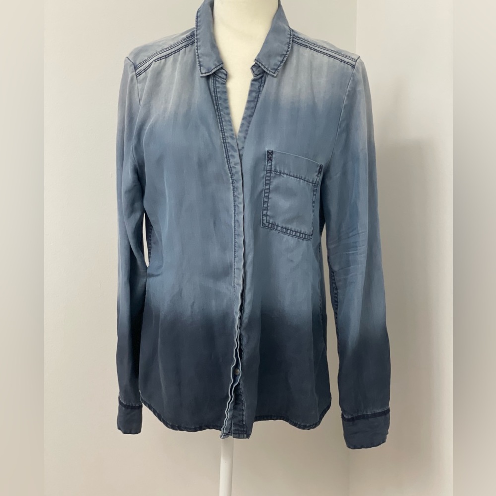 Holding‎ Horses (Anthropologie) dip dye chambray shirt
